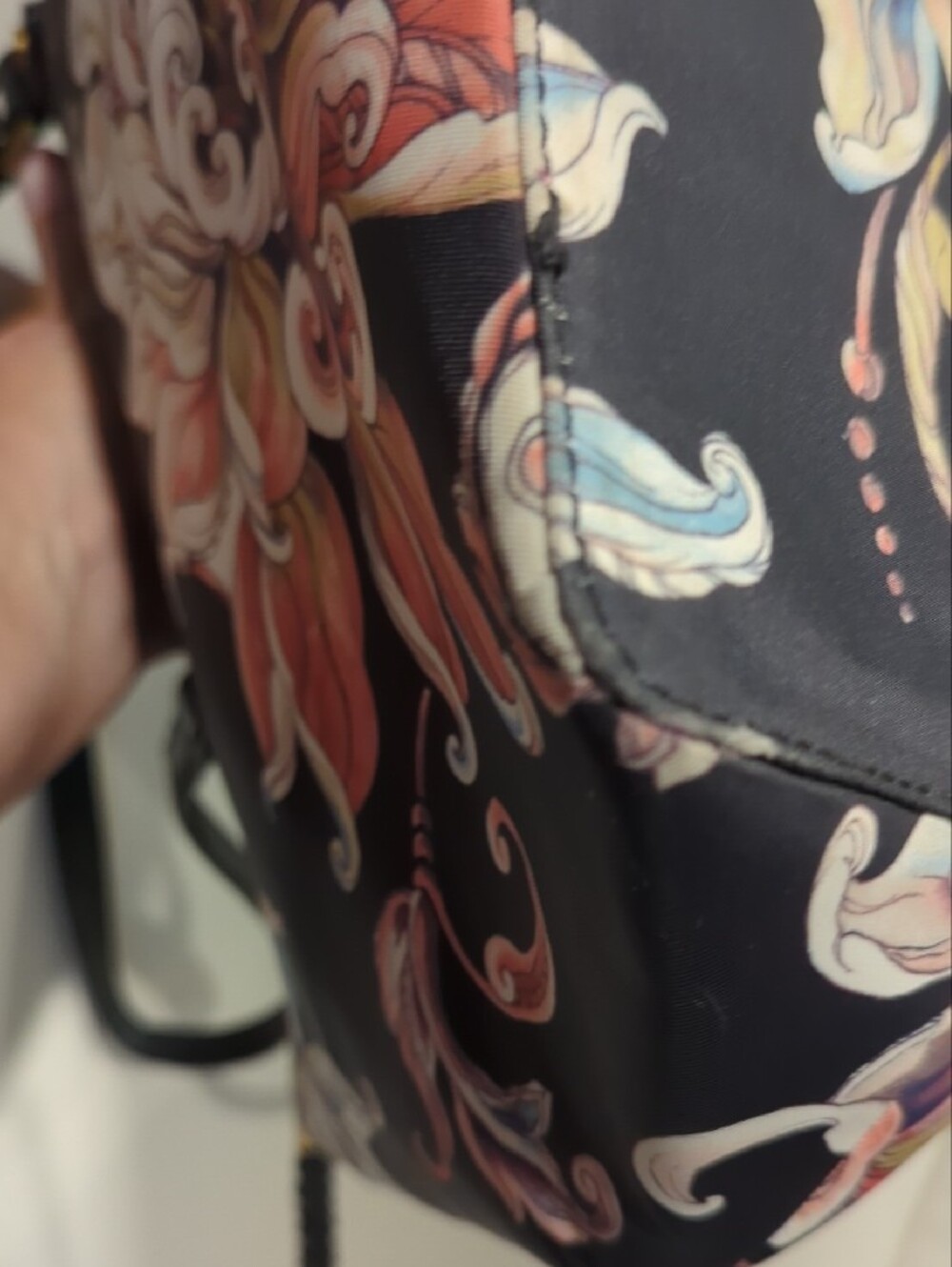 Elliott Lucca Floral Tote with Pastel Blooms - Picture 10 of 11